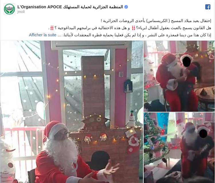 Noël crée la polémique en Algérie