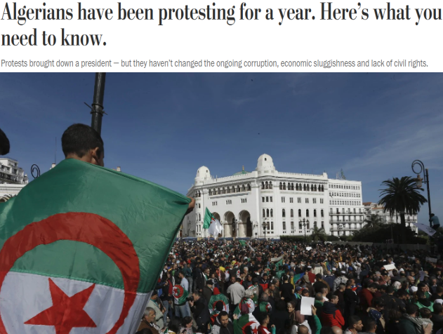 Washington Post : « le régime algérien a survécu au Hirak en utilisant des tactiques de division »