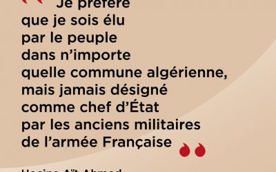 Mémoire Hommage à Hocine Aït Ahmed 1926 – 2015