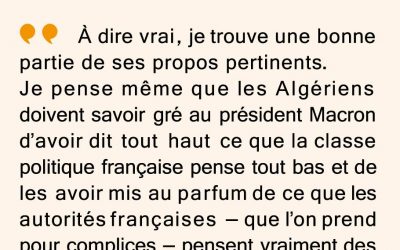 Quelle est votre lecture des propos du président français Emmanuel Macron ?